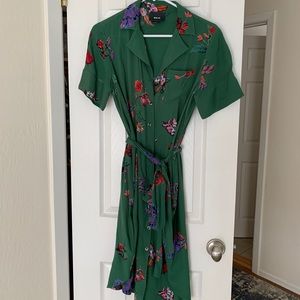 Anthro floral tie dress